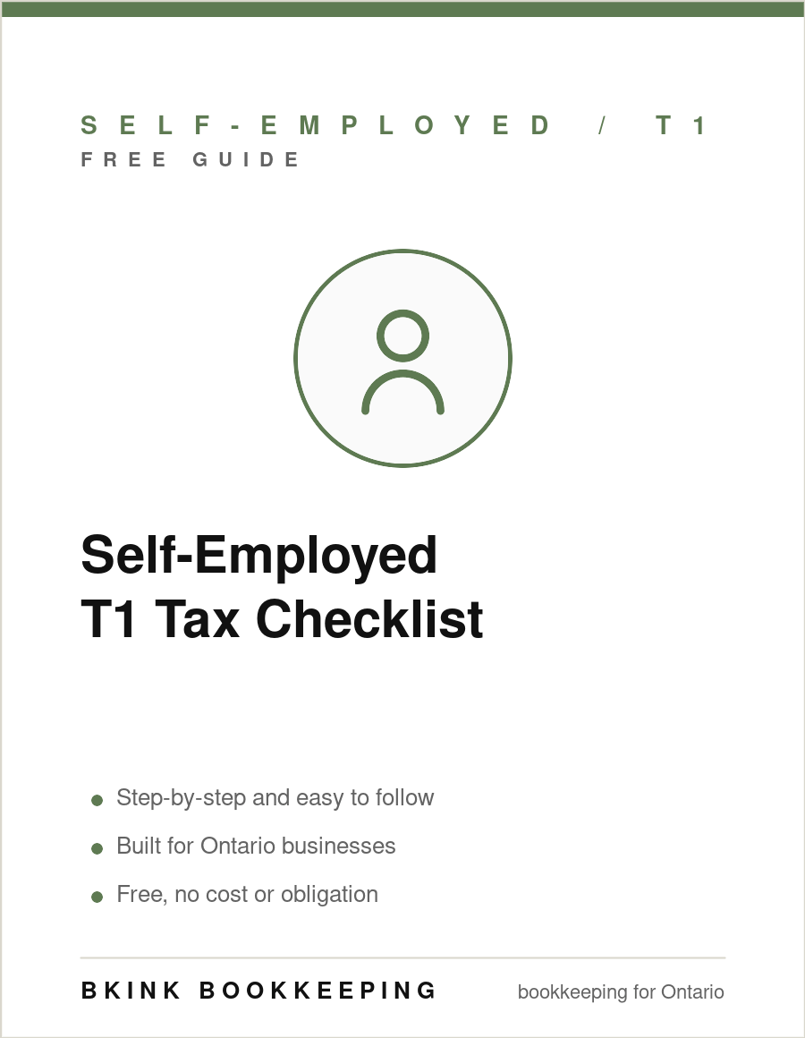 Cover of the free Self-Employed / T1 Tax Checklist guide