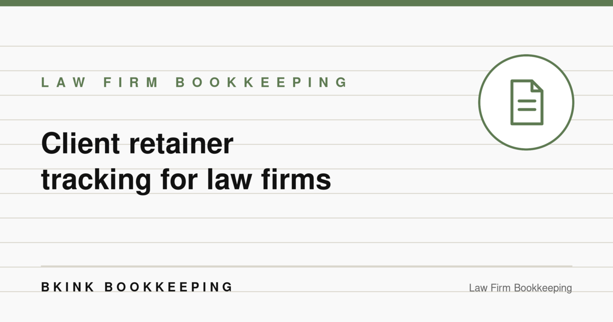Client retainer tracking for Ontario law firms